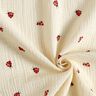 mussolina / tessuto doppio increspato Dolci coccinelle – bianco lana,  thumbnail number 3