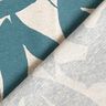 tessuto arredo mezzo panama Semplici foglie – blu oceano/naturale,  thumbnail number 4