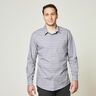 Tessuto per camicia a quadri sfalsati – bianco/azzurro,  thumbnail number 6