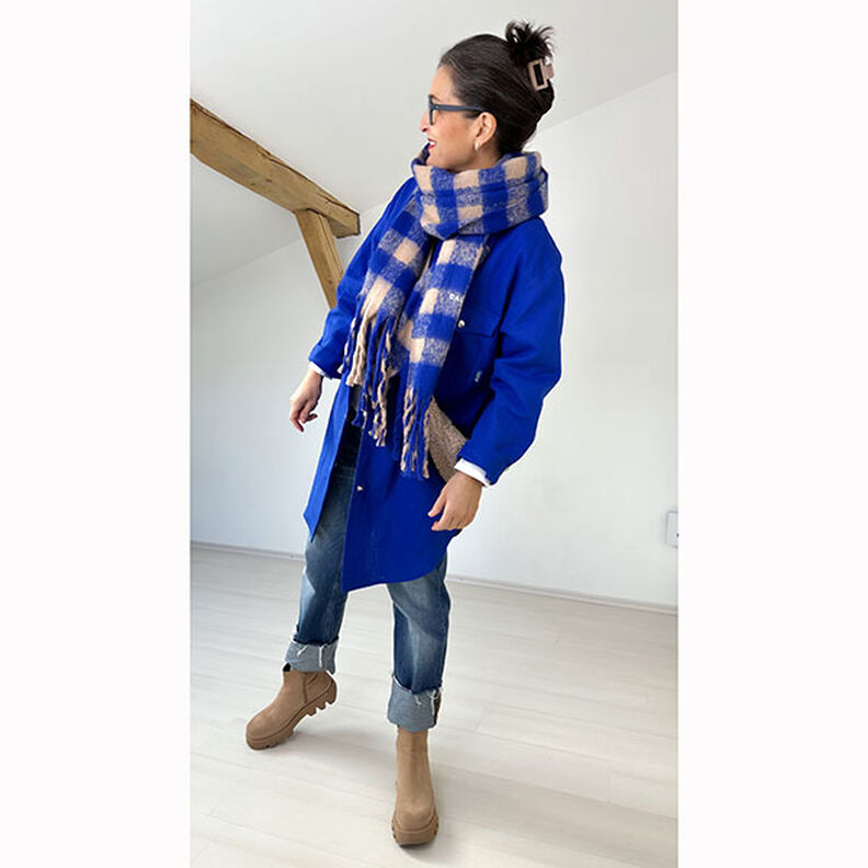 Tessuto di lino misto Ramie medio – blu reale,  image number 13