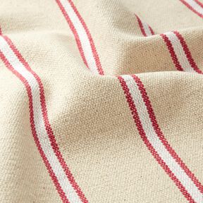 Tessuto in cotone Rustico – rosso carminio/naturale, 
