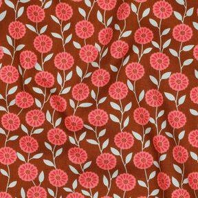 popeline di cotone Fiorellini estivi | Poppy Fabrics – aragosta/bronzo, 