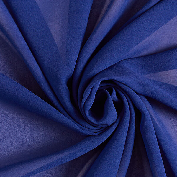 Chiffon di seta – blu marino, image number 1