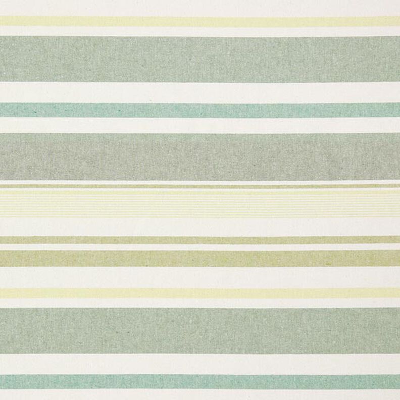 tessuto arredo mezzo panama Mix colorato a strisce riciclato – verde,  image number 1