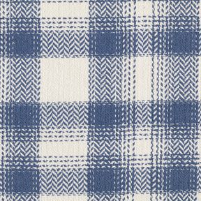 tessuto per cappotti Misto cotone A quadri – grigio blu/avorio, 