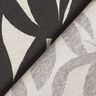 tessuto arredo mezzo panama Semplici foglie – nero/naturale,  thumbnail number 4