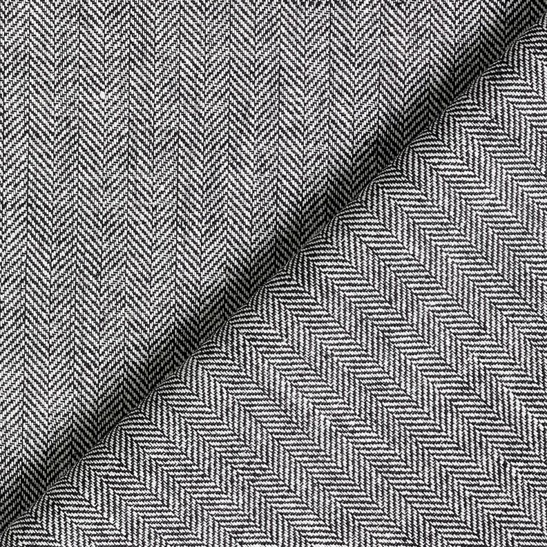 misto lino-cotone, spina di pesce – nero,  image number 4