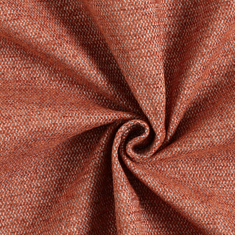 tessuto da tappezzeria ciniglia mélange – terracotta/grigio argento, image number 1