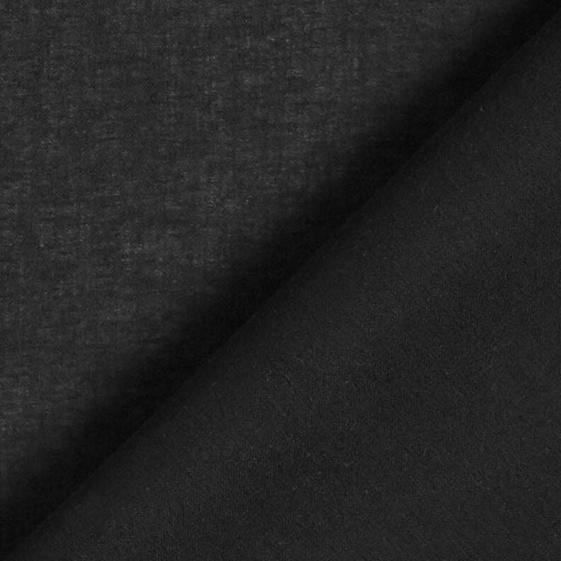 batista di cotone tinta unita – nero,  image number 3