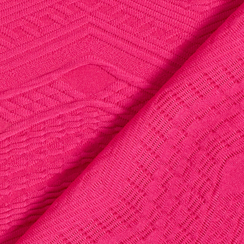 Jersey Jacquard a zig-zag – rosa fucsia acceso,  image number 4