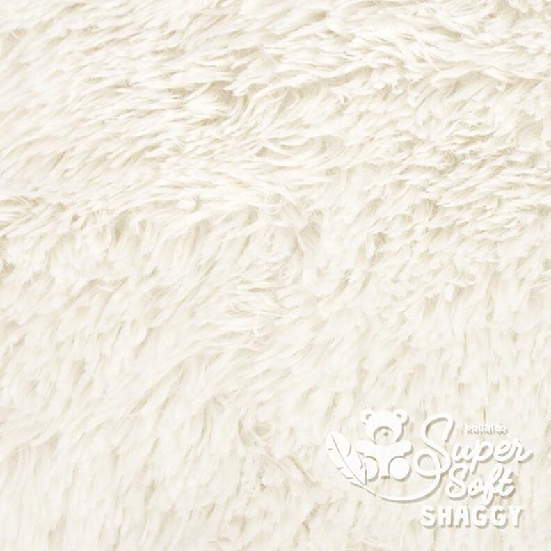 tessuto peluche a pelo lungo SHAGGY [1 M X 0,75 M | Flor: 20 MM] - bianco sporco | Kullaloo,  image number 2