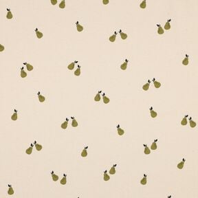 GOTS jersey di cotone pere | Poppy Fabrics – beige chiaro/verde oliva chiaro, 