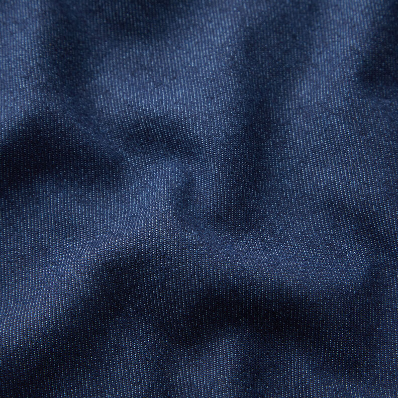 Denim in cotone elasticizzato medio – blu marino, image number 2