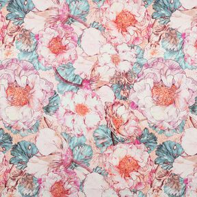 Satin di cotone Japanese Anamone | Nerida Hansen – violetto pastello/azzurro, 