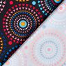 tessuto per costumi da bagno mandala – nero-azzurro/rosso fuoco,  thumbnail number 4