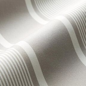 Tessuti da esterni canvas mix di righe – grigio chiaro/bianco, 
