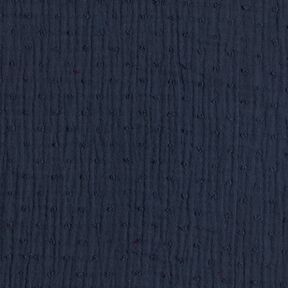 mussolina / tessuto doppio increspato dobby – blu marino, 