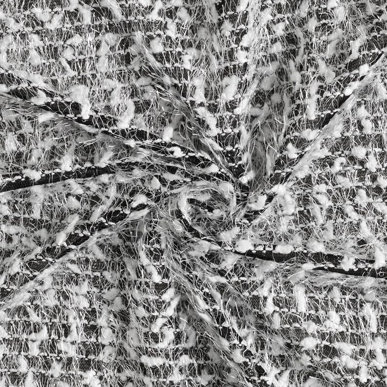 Tessuto in maglia con effetto filato – nero/bianco, image number 5