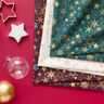 tessuto in cotone popeline Grandi stelle – abete blu/oro,  thumbnail number 5