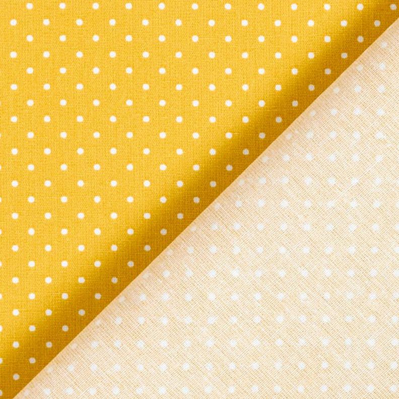popeline di cotone piccoli pois – senape/bianco,  image number 6