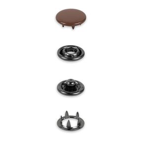 Bottoni automatici per jersey [12 mm] | Prym – marrone scuro, 