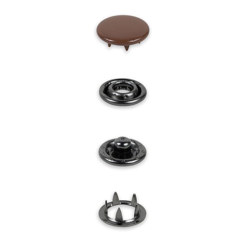 Bottoni automatici per jersey [12 mm] | Prym – marrone scuro,  image number 2