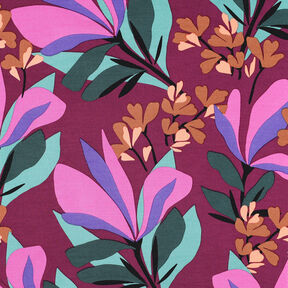 tessuto in viscosa stretch Spring Garden | Nerida Hansen – malva/abete blu, 