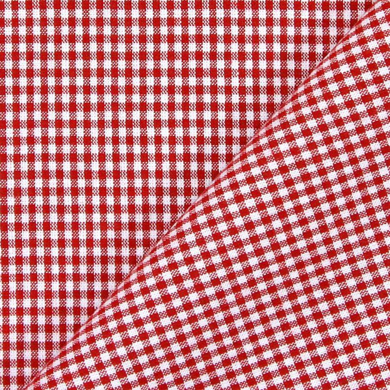 tessuto in cotone Quadro vichy 0,2 cm – rosso/bianco,  image number 3