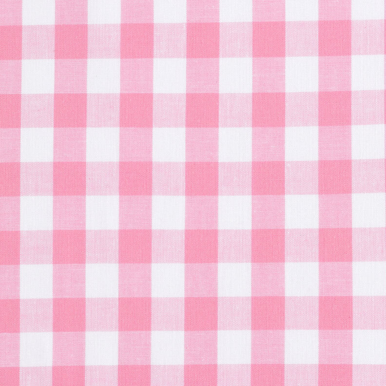 tessuto in cotone Quadro vichy 1,7 cm – rosa/bianco,  image number 1
