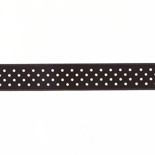nastro in satin, pois - nero/bianco, 