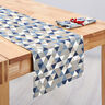 tessuto arredo mezzo panama triangoli – blu,  thumbnail number 8