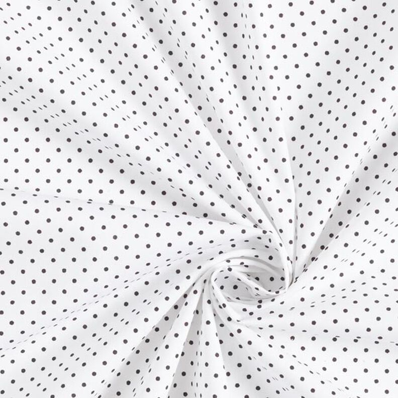popeline di cotone piccoli pois – bianco/nero,  image number 5