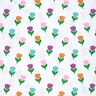 jersey di cotone Tulipani stilizzati – bianco/lillà rosso,  thumbnail number 1