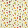 tessuto arredo mezzo panama Tipi di verdure – beige chiaro/rosso borgogna,  thumbnail number 1