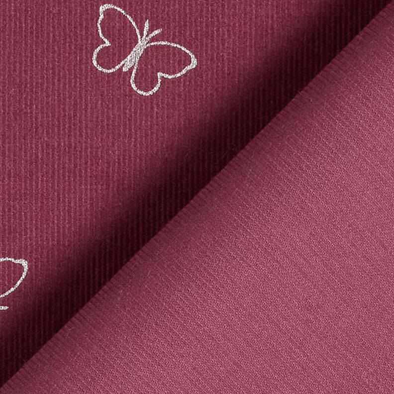 velluto a costine Farfalle con brillantini – rosso Bordeaux,  image number 4