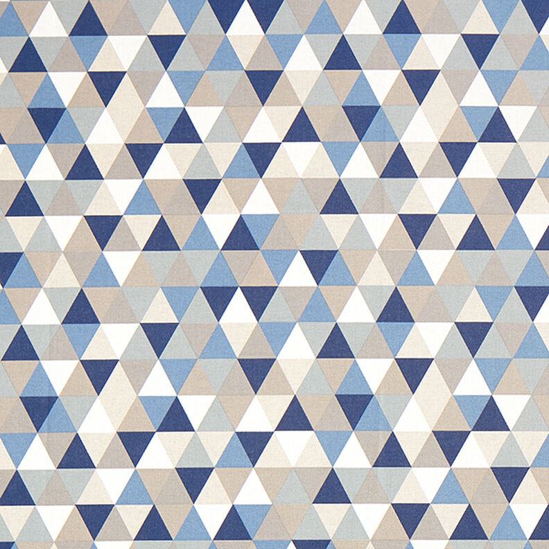 tessuto arredo mezzo panama triangoli – blu,  image number 1