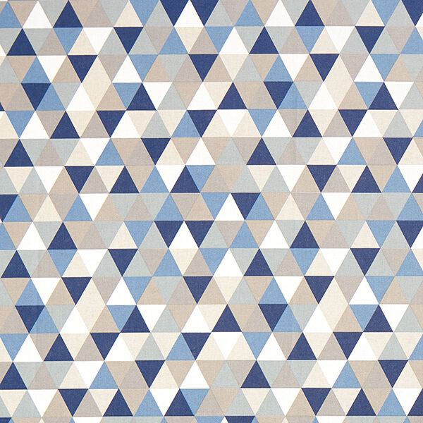 tessuto arredo mezzo panama  triangoli – blu,  image number 1