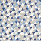 tessuto arredo mezzo panama  triangoli – blu,  thumbnail number 1