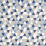 tessuto arredo mezzo panama  triangoli – blu,  thumbnail number 1