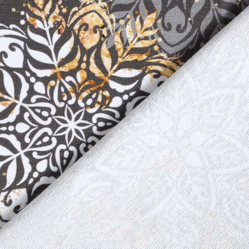 French terry Magia Invernale Mandala | Glitzerpüppi  – argento anticato/oro anticato,  image number 4