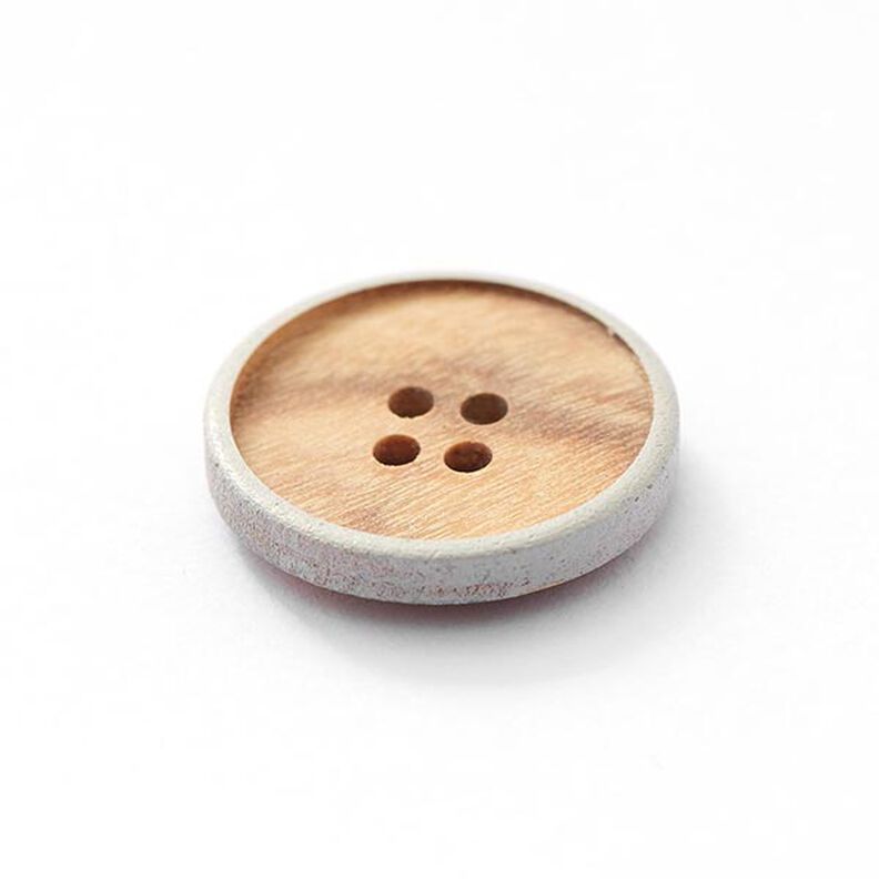 bottone in legno 4 fori – beige/grigio,  image number 2