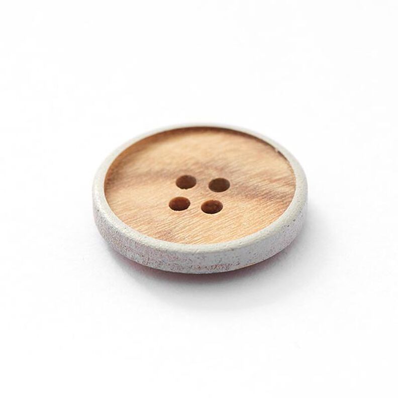 bottone in legno 4 fori  – beige/grigio,  image number 2
