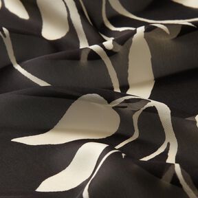 chiffon Fiori riciclati – nero/beige chiaro, 