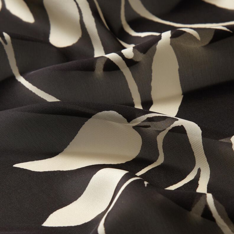 chiffon Fiori riciclati – nero/beige chiaro,  image number 2