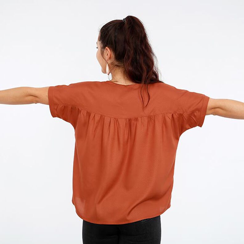 FRAU SUZY - blusa ampia a maniche corte con arricciatura, Studio Schnittreif  | XS -  XXL,  image number 5