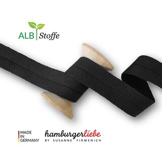 fettuccia bio Edge Me [ 3,2 cm ] | Albstoffe – nero, 