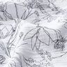 mussolina / tessuto doppio increspato Prato fiorito dipinto – bianco/nero,  thumbnail number 2