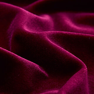 Velluto elasticizzato in tinta unita – rosso Bordeaux, 
