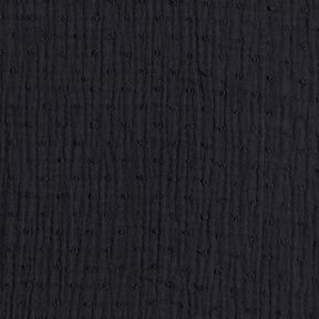 mussolina / tessuto doppio increspato dobby &ndash; nero, 