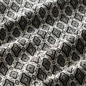 stretch Jacquard misto viscosa Finissime losanghe – bianco lana/grigio, 